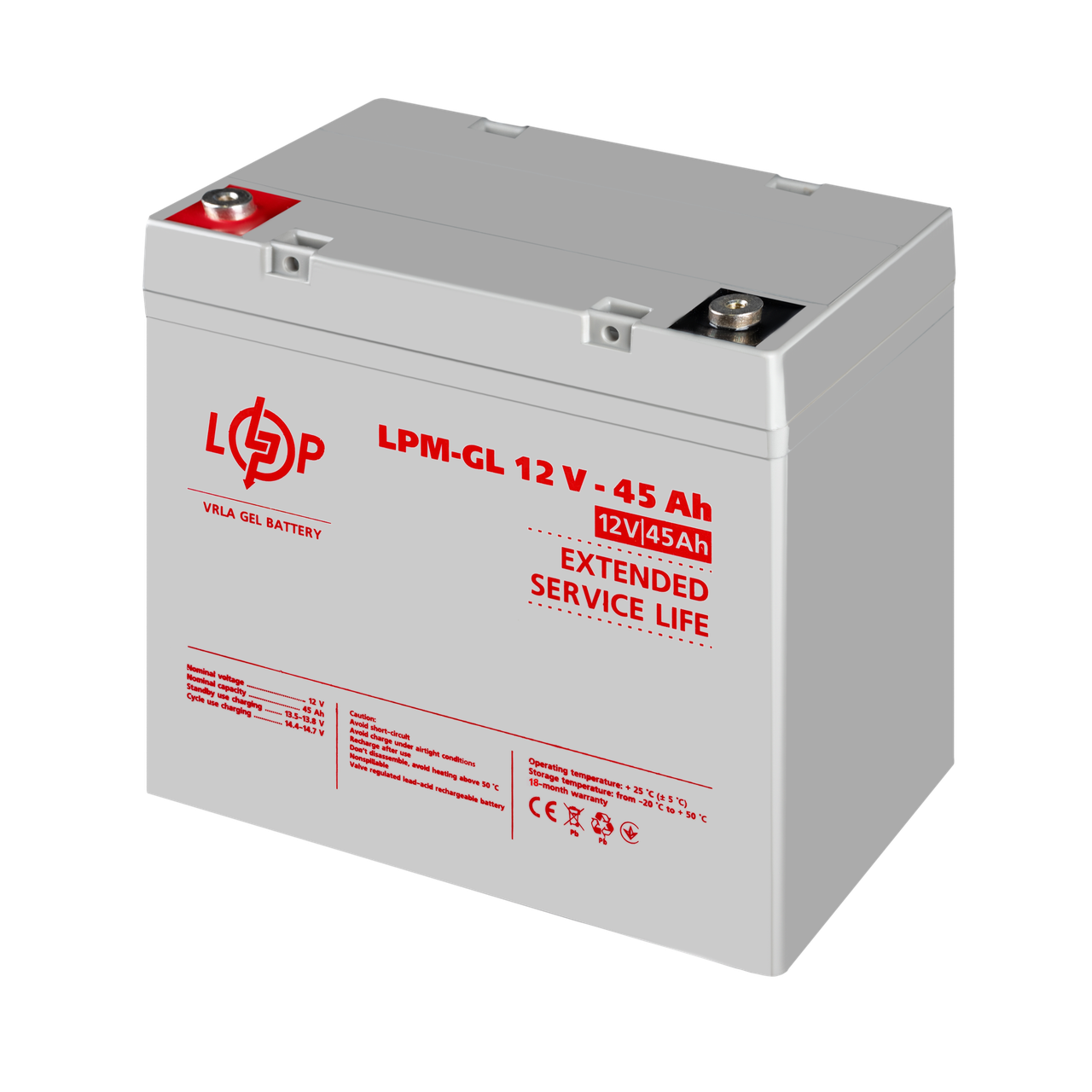 Акумулятор гелевий LPM-GL 12V - 45 Ah — изображение 4