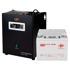 Комплект резервного живлення для котла LP (LogicPower) ДБЖ + гелева батарея (UPS W500 + АКБ GL 480W)