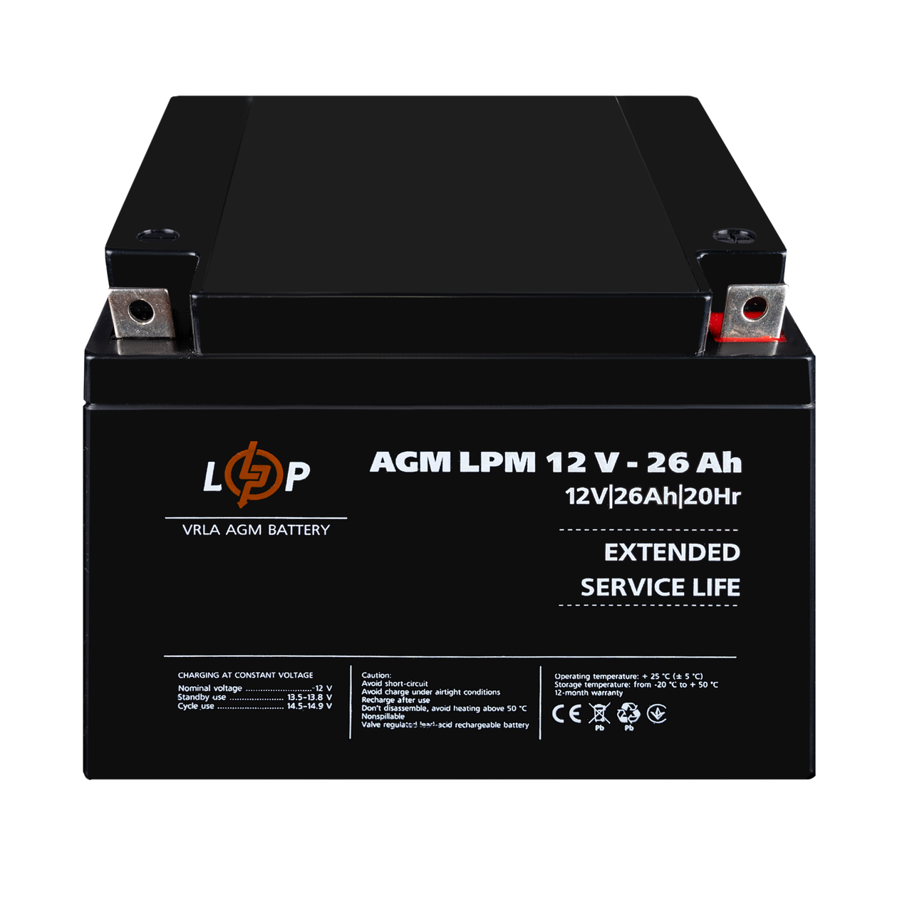 Акумулятор AGM LPM 12V - 26 Ah — изображение 2