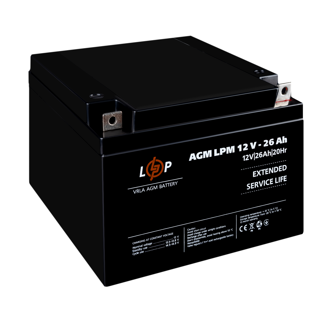Акумулятор AGM LPM 12V - 26 Ah — изображение 3