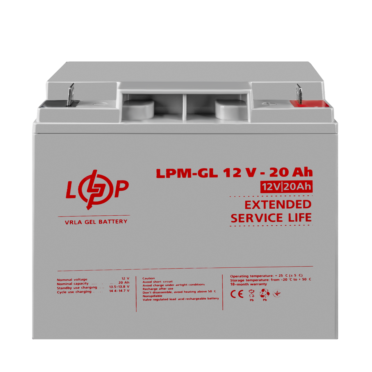 Акумулятор гелевий LPM-GL 12V - 20 Ah — изображение 2