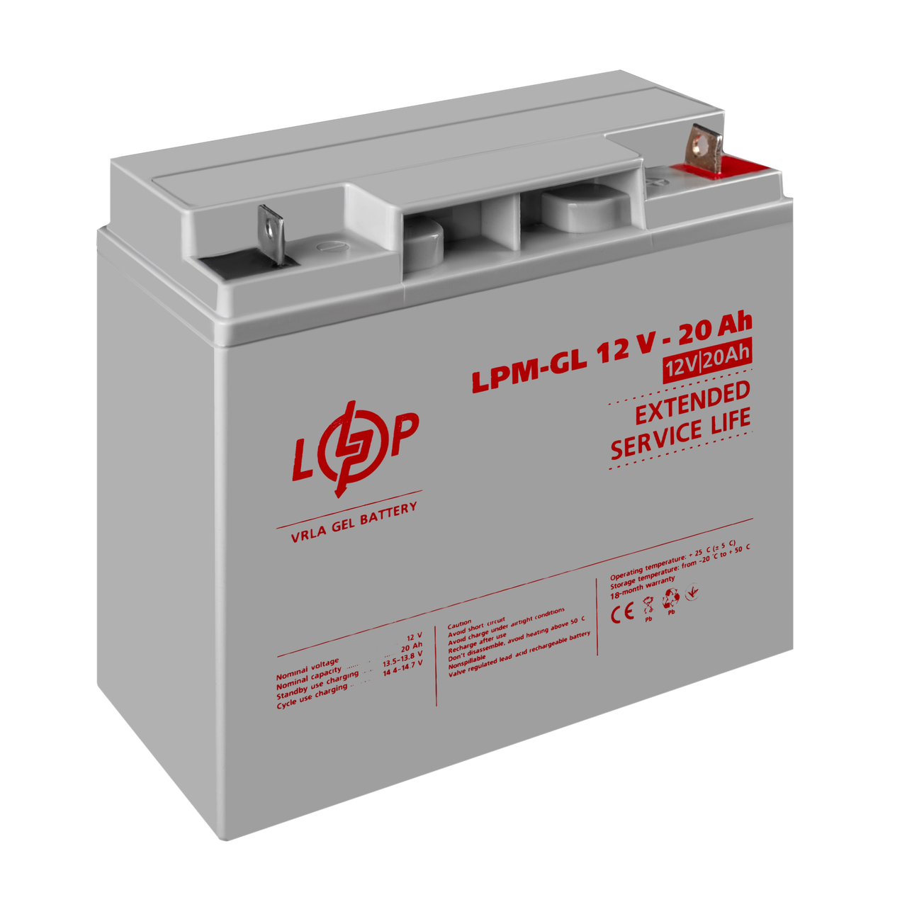 Акумулятор гелевий LPM-GL 12V - 20 Ah — изображение 4