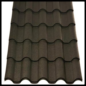 Металлочерепица Интегра 0,5 мм RAL 8019 темно коричневый