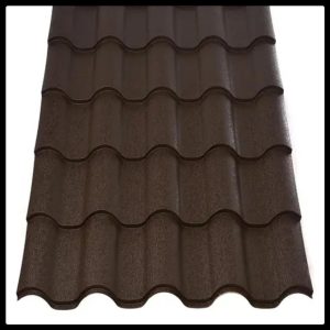 Металлочерепица Интегра 0,5 мм RAL 8017 шоколадно-коричневый