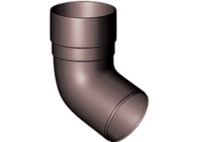 Колено трубы 67,5°для водосточной Gamrat Ø110 (Система 150/110)